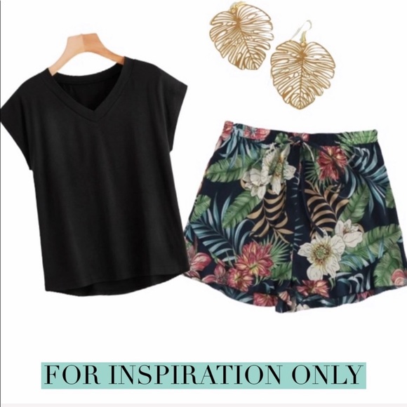 PLUS tropical print drawstring shorts - Picture 6 of 6